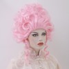 Women Short Vintage Beehive Queen Wig Curly Wig Halloween Party