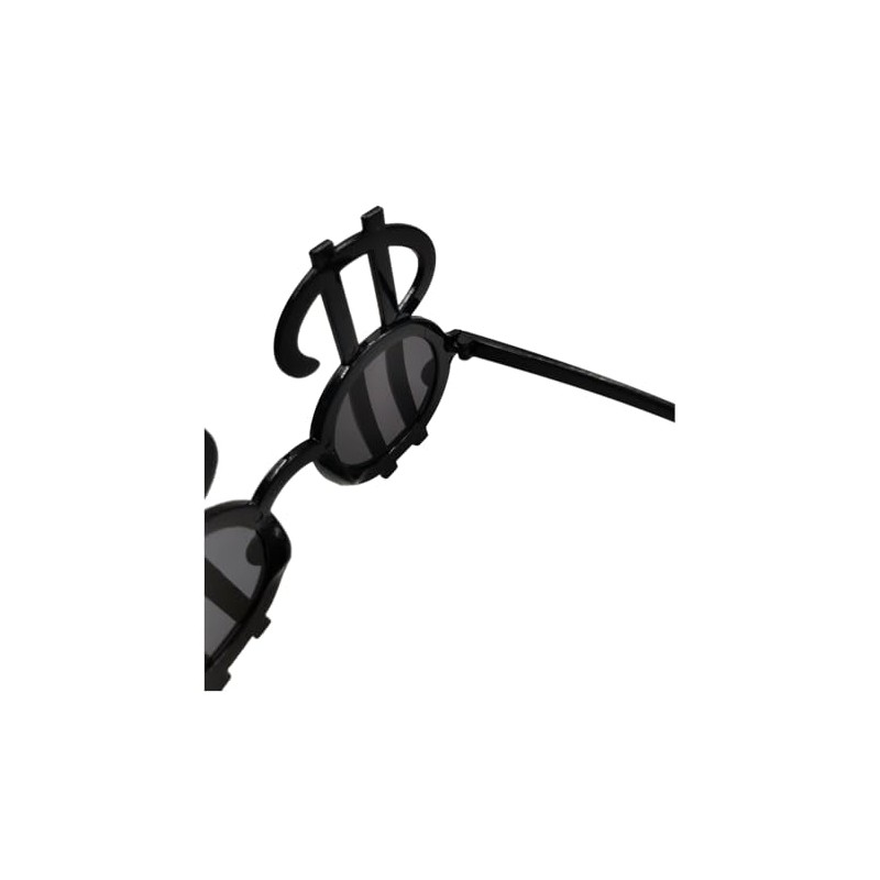 VIGUEUR Dollar Sign Costume Glasses, Pimp Costume Accessory, Black