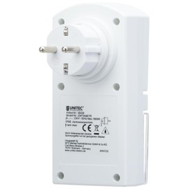 UNITEC Mini Weekly Timer with Digital Display for Outdoor Use with Child Protection White