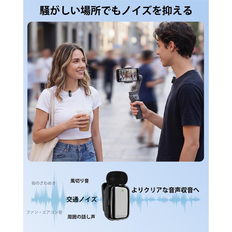 ZealSound Mini Wireless Microphone Pin Microphone Wireless Ultra-Lightweight 5g Noise