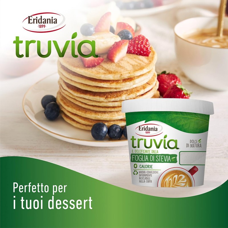 Eridania Truvía - Dolcificante Estratto da Stevia, Confezione da 270