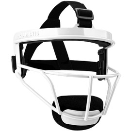 Dinictis Softball Face Mask, Lightweight, Comfortable, with Wide Field Vision, Durable and Safe Face Guards, Premium Protective Softball Fielder's Mask-White-Child(S)
