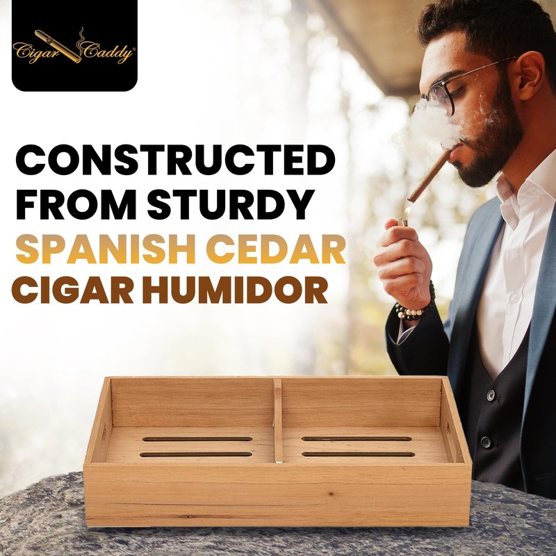 Quality Importers Spanish Cedar Cigar Tray