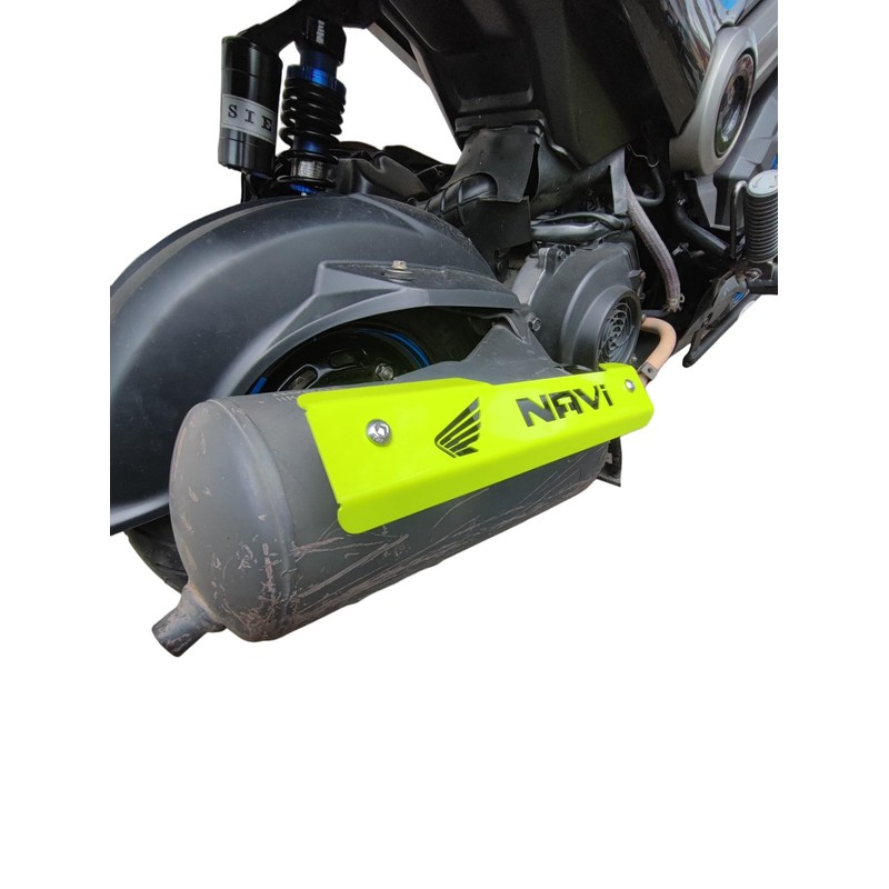 MOVITEC ACCESSORIES Motorcycle Exhaust Cover for Honda Navi (Lime Green)
