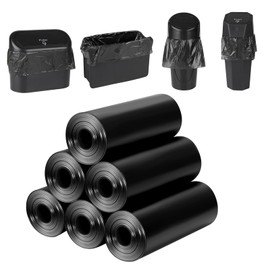 Accmor Mini Trash Bags for Car 6 Rolls/90 Counts, Small Leak-Proof Car Garbage Bin Bag Multipurpose for Auto Waste Can & Desktop, Disposable Cars Litter Accessories (Vehicle Dustbin is not Included)