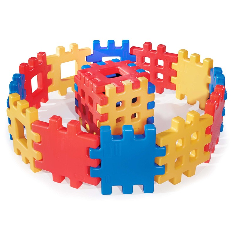 Little Tikes Big Waffle Block Set - 18 pieces, Blue/Red/Yellow