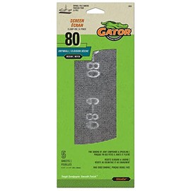 Gator Drywall Clamp-On Precut Sanding Screens, 80 Grit, Value Pack