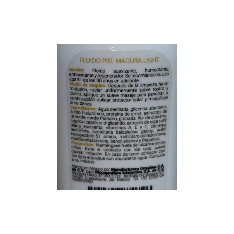 Fluido Piel Madura Regenerant (+35) Light (grasa) De Marant