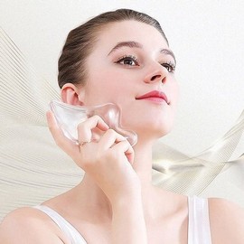 Transparent Crystal Gua Sha Massager Face, Body, Meridian, Lymph, Jawline - W865CF8 / 투명크리스탈괄사마사지기 얼굴 바디 경락 림프 턱선-W865CF8