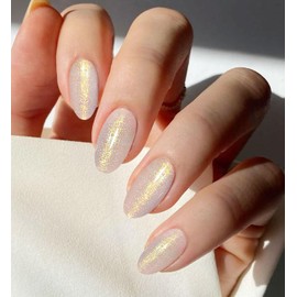 JMEOWIO Gel Nail Stickers Glitter Semi Cured Gel Nail Strips Wraps UV/LED Nails Art Design Decoration Accessories