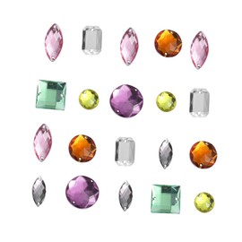 Mikinona 100 Pcs Mixed Shape Rhinestones Square Round for DIY Jewelry Home Decor Nail Art Fashion Accessories