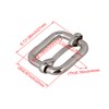 Mxfans 20 x Silver Triglides Slides Webbing Belt Buckles Handbag