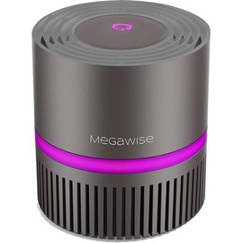 MEGAWISE Air Purifier for Home Bedroom Small Room Office, 3-IN-1 Filtration Air Cleaner for Smoke, Dust, Pet Dander, 100% Ozone Free, Available for California