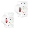 benon 2 x Multi-Plugs, White