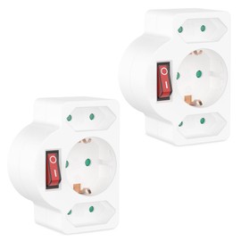 benon 2 x Multi-Plugs, White