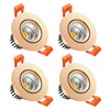LightingWill 2inch LED Dimmable Downlight, 3W COB Recessed Ceiling Light,