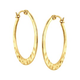 Silpada 'Full Circle' 18K Yellow Gold-Plated Sterling Silver Hoop Earrings