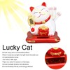 Lucky Cat Solar Powered Cute Decorative Wealth Welcoming Waving Fortune