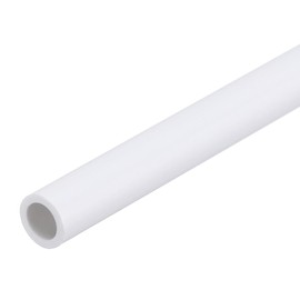 sourcing map PVC Rigid Tube Round Pipe Tubing Hardware Tubing 4mm ID 6mm OD 8" Length White High Impact for Water Pipe, Crafts