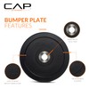 CAP Barbell 100 lb PRO Olympic Bumper Plate Set, Black