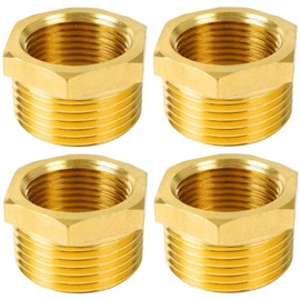 Brass Reducer 1 to 3/4 Inch Adapter (AG Diameter 32 mm x Inner Thread Diameter 25 mm), Male Thread to Female Thread Nipple, Thread Fitting for Industry, Sanitary, Water, Drain, Sewage, Pack of 4