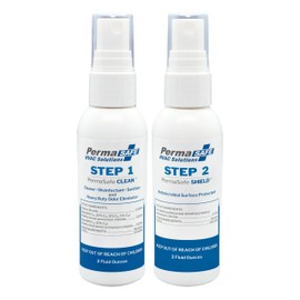 PermaSafe HVAC Solutions, Condensate Pan Cleaner & Shield Kit, HD Disinfectant Cleaner, Odor, Allergen, Mold and Mildew Eliminator, and Long-Term Antimicrobial Shield