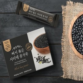Chaeun 햇살채운 쪄서 볶은 서리태 콩가루 30봉  4박스 총 120봉 Sunshine-Filled Steamed and Roasted Black Soybean Powder, 30 Packs, 4 Boxes, Total 120 Packs
