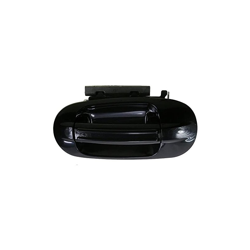 TRQ Rear Left Exterior Door Handle Gloss Black Drivers Side
