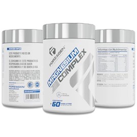 Forzagen Magnesium Complex, 1500 mg, 60 Cápsulas, Suplemento Natural con Citrato, Glicinato, Gluconato, Treonato y Óxido de Magnesio, 30 Servicios
