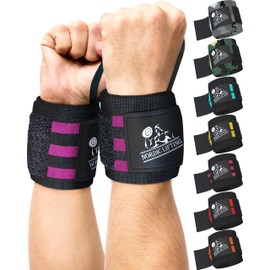 Maximize Your Lifts: Durable Wrist Wraps for Weightlifters - Superior Support & Protection (Purple)