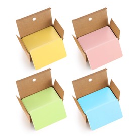 Pack of 400 Blank Paper Cards, Coloured Kraft Paper Cards, Colourful Index Cards, Blank Memory Cards, Business Cards Paper, Flashcards Blank for Learning, DIY, Memory (Pink/Green/Yellow/Blue)