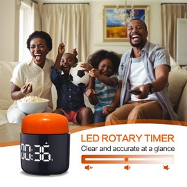 Digital Timer, Kitchen Loud Alarm Cooking Timer, Big Visual Desk Countdown Timer, Large Mechanical Twist Manual Timer, Silent Classroom School Teacher Stopwatch, Kids LED Count Up Timers