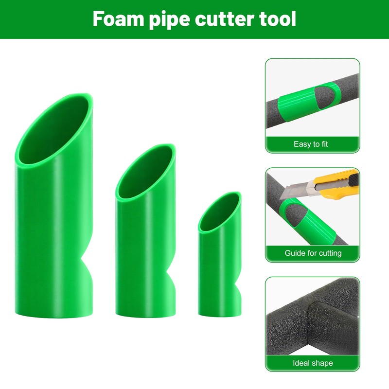Pipe Insulation Cutting Guide, Three-Tube Foam Pipe Cutter Tool, Insulation