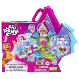 My Little Pony Mini World Magic Mini-Kristallspielhaus, Spielset mit 5 Sammelfiguren, für Kinder ab 5 Jahren