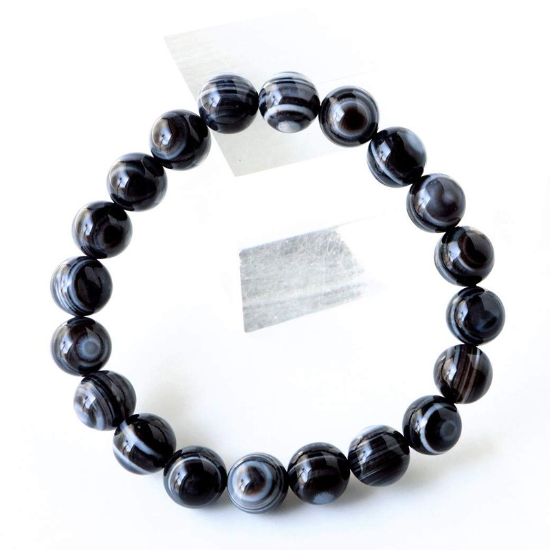 Gold Stone AAA Bracelet, 0.4 inches (10 mm), Power Stone,