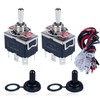 DWMD 2Pcs 30Amp 250V AC DPDT Latching Rocker Toggle Switch,