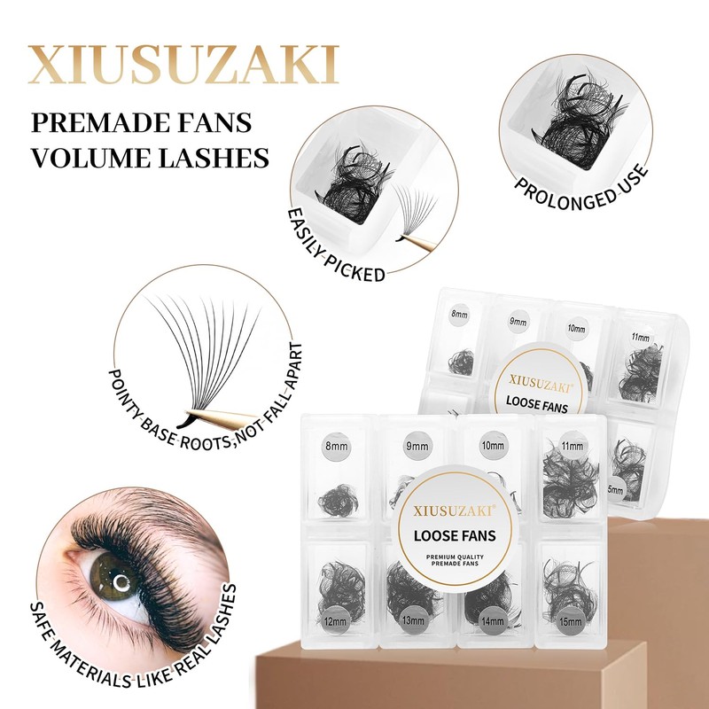 Premade 600 Lash Fans 12D Volume Eyelash Extensions 0.07mm D