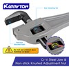 KARRYTON 24 Inch Aluminum Offset Pipe Wrench, 4"/101mm Adjustable Jaw