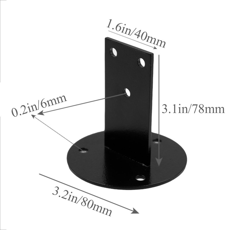 JuneFanwei 2 soportes de pasamanos de acero inoxidable resistentes para