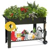 aboxoo Large Planter Raised Beds with Legs Outdoor Metal Planter