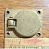 Safe Hardware Vintage NOS Polished New Brass Flush Ring Pull