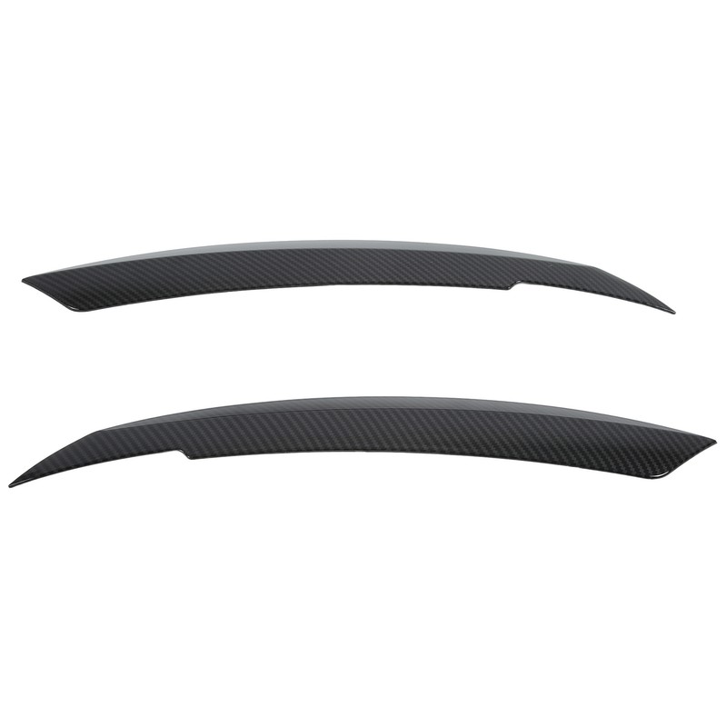 2PCS Car Headlight Eyebrows Carbon Fiber Style Left Right Replacement