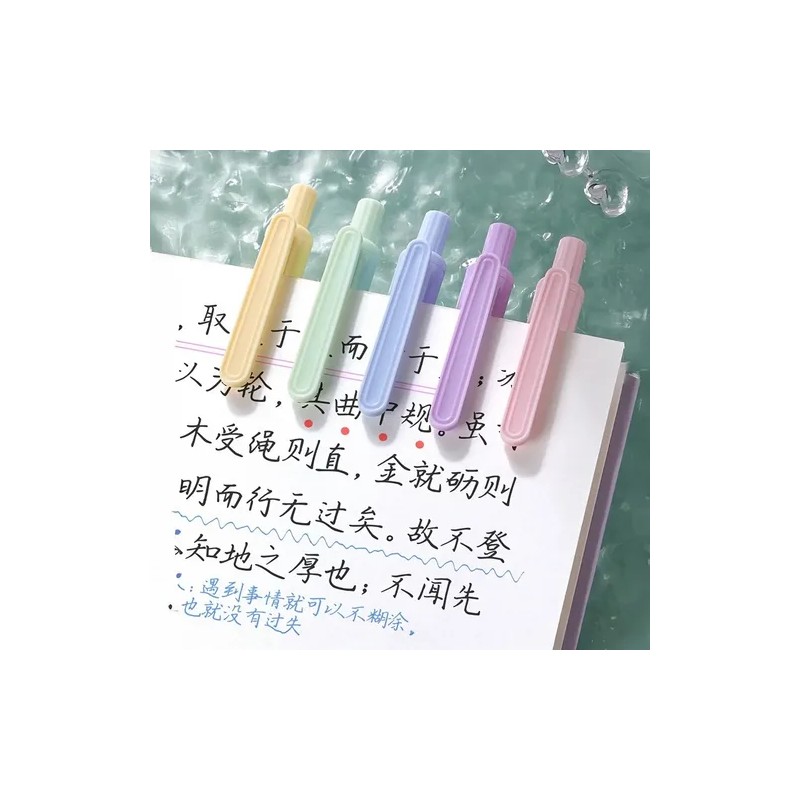 Set De Bolígrafo De Gel Tinta Multicolor Punta Fina 5pcs