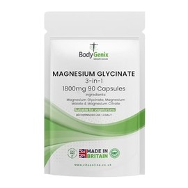 Bodygenix Magnesium 1800mg 3-in-1 Complex - Glycinate Citrate Malate - 90