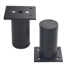 XINGYHENG 8Pcs Adjustable Furniture Legs 3 Inch Height 1.5 Inch Diameter Thickened Aluminum Alloy Cabinet Foot Leg TV Cabinet Support Leg for Cabinets Table Bed Sofa Shelves Chair