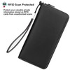 Lavemi Women's RFID Blocking 100% Leather Large Capacity Zip Around