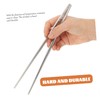 BIUDECO 5-Pair Non-Slip Chopsticks Set Stainless Steel Tableware for Home