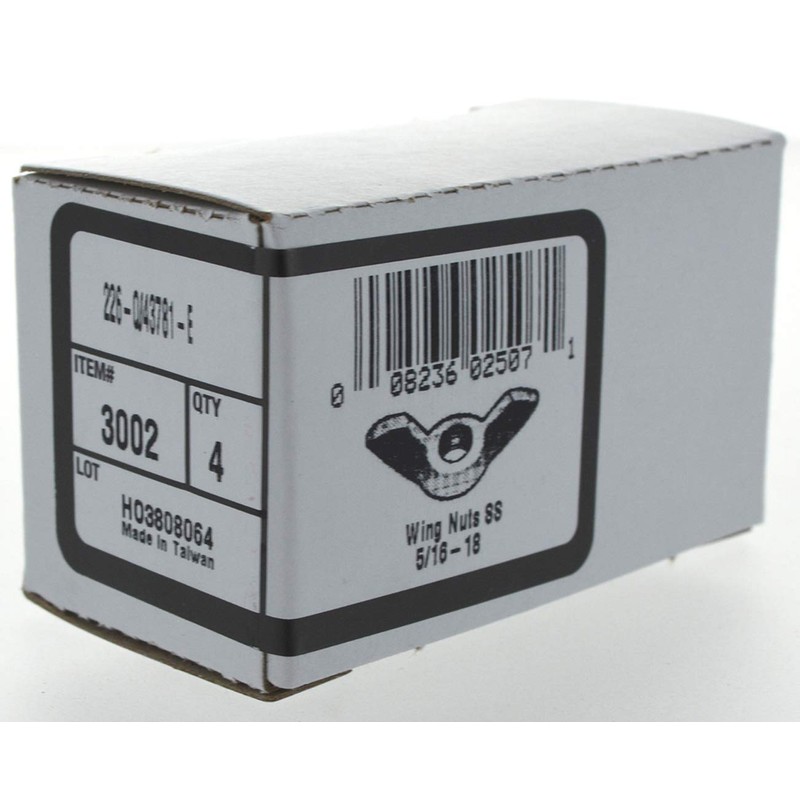 Hillman 3002 5/16-18-Inch Stainless Steel Wing Nut, 4-Pack