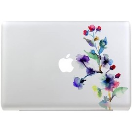 AzQuest Watercolor Flower Vinyl for Laptop Skin, Sticker Partial Cover for Laptop | Size 8 inches | AZQ 549