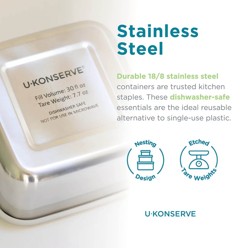 U Konserve Stainless Steel Food Storage Bento Box Container, Leak